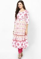 Sangria Pink Printed Kurtas