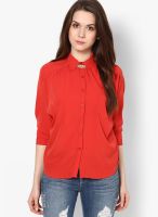 SbuyS Red Solid Shirt