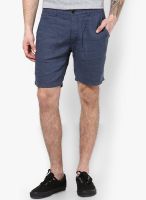 Selected Blue Solid Shorts