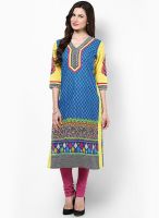 Shree Blue Embroidered Kurtis