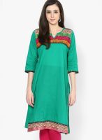 Shree Green Solid Kurtis