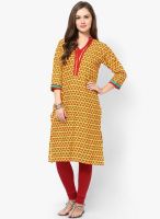 Shree Yellow Printed Kurta