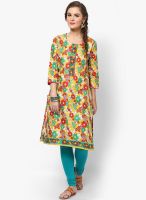 Shree Yellow Printed Kurta