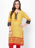 Shree Yellow Printed Kurta