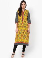 Shree Yellow Printed Kurta