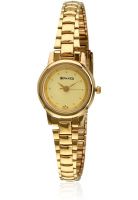 Sonata 8097YM02 Gold/Champagne Analog Watch