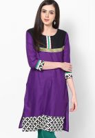 Span Purple Printed Kurtis