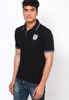 TBASE Black Polo T Shirt