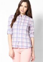 United Colors of Benetton Pink And Off White Checkered Shirt