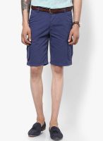 Van Heusen Sport Navy Blue Solid Short