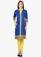 Vani Blue Solid Kurti