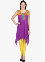 Vani Purple Solid Kurti
