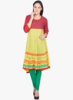 Vani Yellow Printed Kurtis