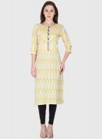 Vani Yellow Printed Kurtis