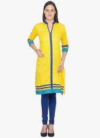 Vani Yellow Solid Kurti