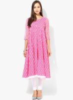 Vedic Pink Printed Anarkali