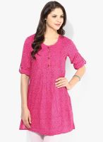 Vedic Pink Printed Kurtis