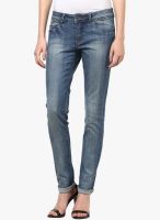 Vero Moda Blue Solid Jeans