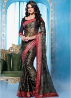 Vishal Black Printed Saree