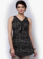 W Black Printed Kurtis