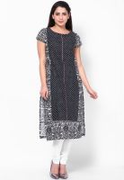 W Black Printed Kurtis