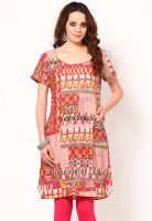 W Pink Printed Kurtis