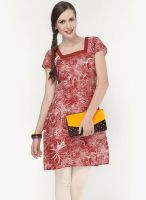 W Red Printed Kurtis