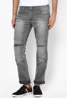 Wrangler Grey Low Rise Regular Fit Jeans