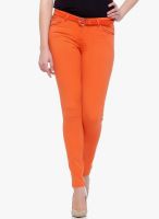 Xblues Orange Solid Jeans