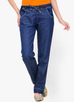 Yepme Blue Solid Jeans