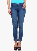 Yepme Blue Solid Jeans