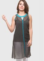 Yepme Green Embroidered Kurtis