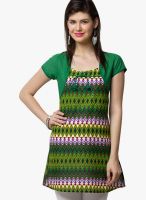 Yepme Green Printed Kurtis