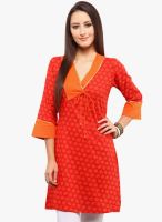 Yepme Red Printed Kurtis