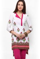 Yepme White Printed Kurtis