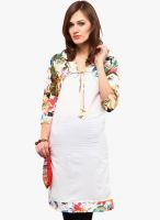 Yepme White Printed Kurtis