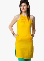 Yepme Yellow Striped Kurtis