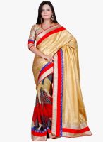 7 Colors Lifestyle Beige Printed Saree
