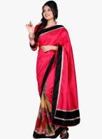 7 Colors Lifestyle Pink Printed Saree