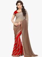 7 Colors Lifestyle Red Embellished Saree