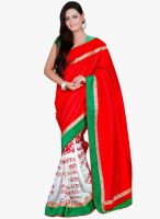 7 Colors Lifestyle Red Printed Saree