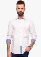 Alley Men Printed White Casual Shirt