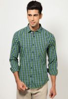 Basics Green Casual Shirts