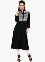 Bhama Couture Black Printed Kurta