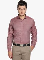 Black Coffee Red Slim Fit Formal Shirt