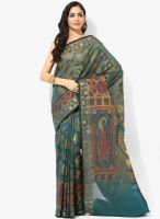 Bunkar Green Embellished Saree