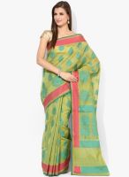 Bunkar Green Embellished Saree