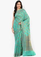 Bunkar Green Embellished Saree