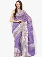 Bunkar Purple Embellished Saree