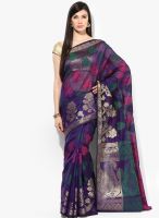 Bunkar Purple Embroidered Saree
